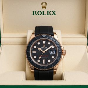 Rolex Submariner Silicon Strap – Black & Gold Dial